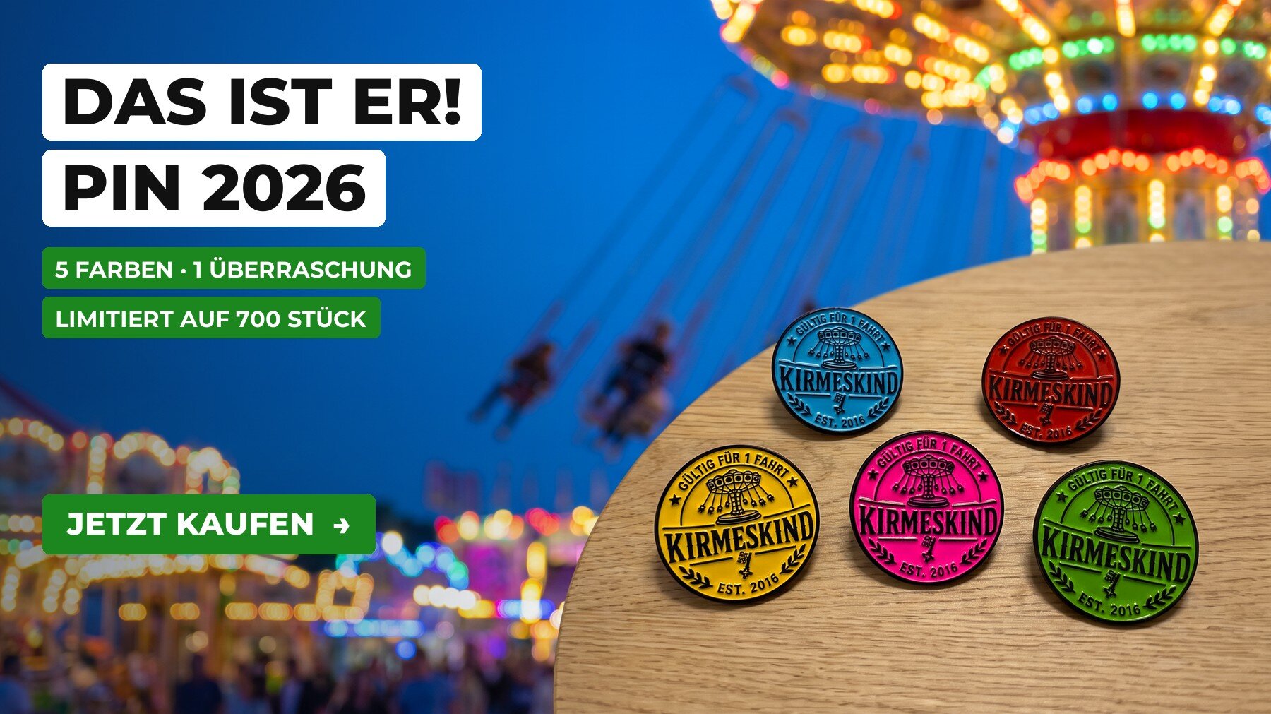 Das ist er: der Kirmeskind Pin 2026, limitiert auf 700 Stück
