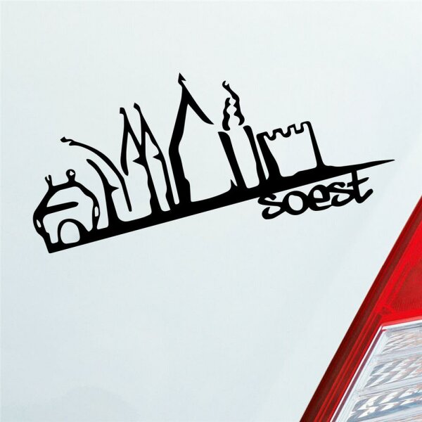 Soest Skyline Auto Aufkleber 18x9 cm