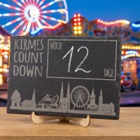Kirmescountdown Schiefertafel 30x20cm