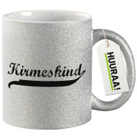 Glitzertasse Kirmeskind Vintage 330ml Silber