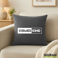 Kissen Kirmeskind Modern 40x40cm mit Füllung Steel Grey