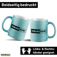 Glitzertasse Kirmeskind Modern 330ml Blau