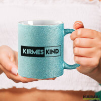 Glitzertasse Kirmeskind Modern 330ml Blau