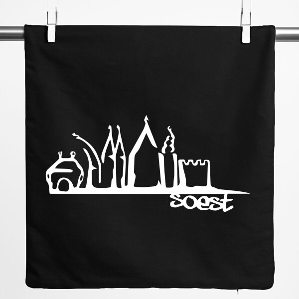 Kissen Soest Skyline 40x40cm Black
