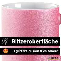 Glitzertasse Soesterin mit Herz 330ml Pink