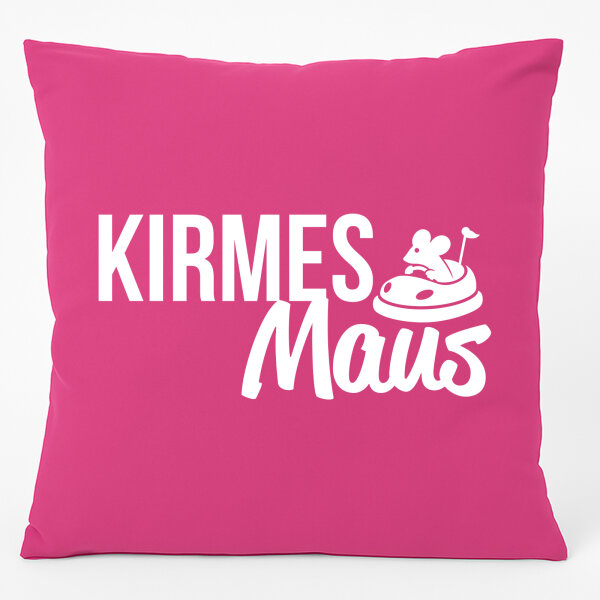 Kirmesmaus Kissen 40x40cm mit Füllung Fuchsia