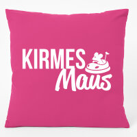 Kirmesmaus Kissen 40x40cm mit Füllung Fuchsia