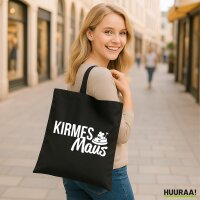 Kirmesmaus Jutebeutel 10 Liter Black
