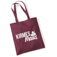 Kirmesmaus Jutebeutel 10 Liter Burgundy