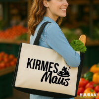 Kirmesmaus Jutetasche 21 Liter Black