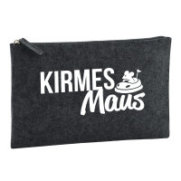 Kirmesmaus Kulturbeutel 1 Liter Filz Charcoal Kosmetiktasche