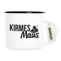 Kirmesmaus Emaille Tasse 300ml Vintage Emaille Becher