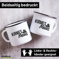 Kirmesmaus Emaille Tasse 300ml Vintage Emaille Becher