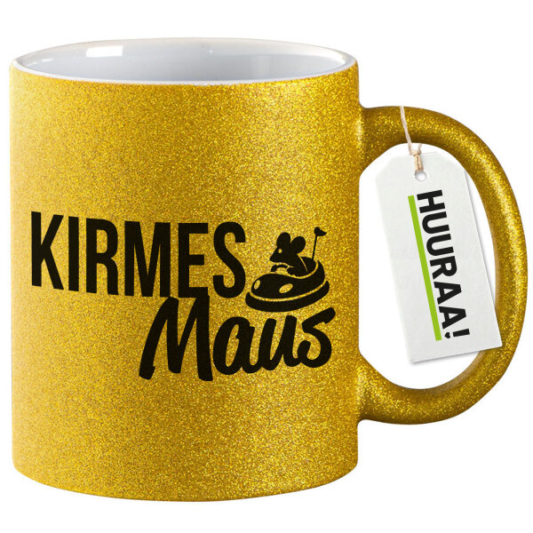 Kirmesmaus Glitzertasse 330ml