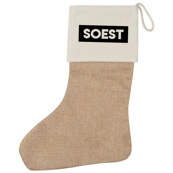 Soest Classic Weihnachtsstrumpf Beige