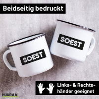 Soest Classic Emaille Tasse 300ml Vintage Emaille Becher