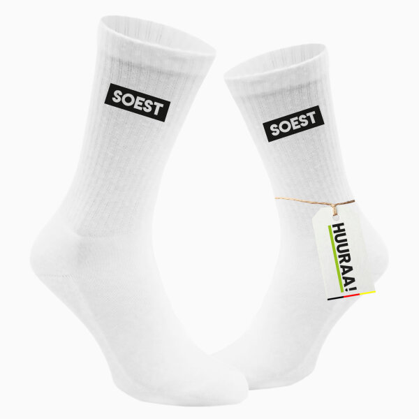 Soest Classic Unisex Socken 37/46 White Motiv Tennissocken