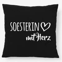 Soesterin mit Herz Kissen 40x40cm