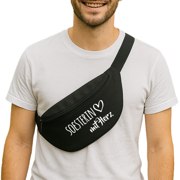Soesterin mit Herz Bauchtasche 2,5 Liter Black