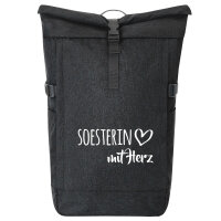 Soesterin mit Herz Kurierrucksack 30-44 Liter Black Melange
