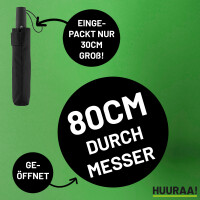 Soesterin mit Herz Regenschirm 98cm Schwarz