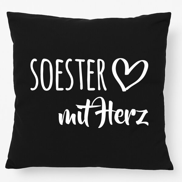 Soester mit Herz Kissen 40x40cm