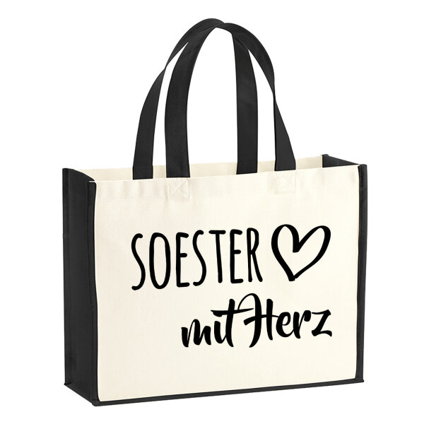 Soester mit Herz Jutetasche 21 Liter Black