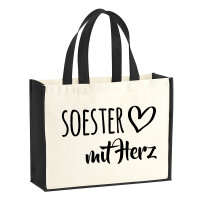 Soester mit Herz Jutetasche 21 Liter Black