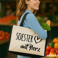 Soester mit Herz Jutetasche 21 Liter Black