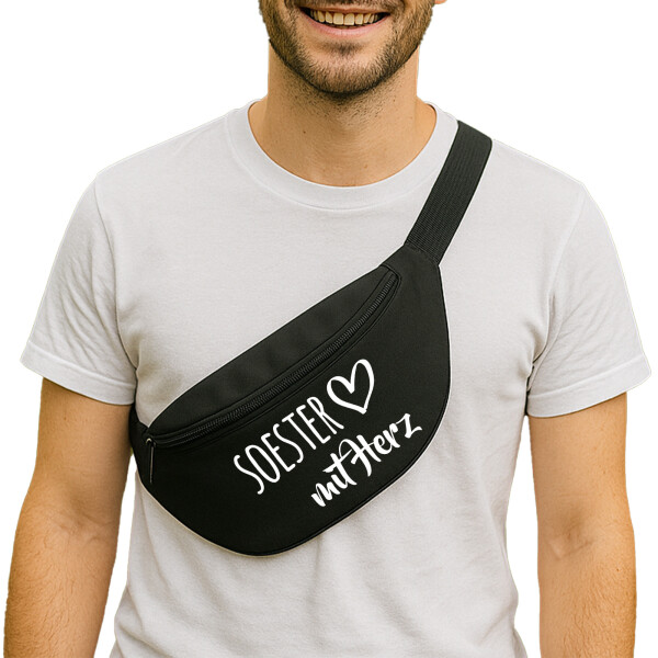 Soester mit Herz Bauchtasche 2,5 Liter Black