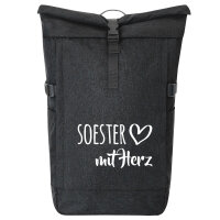 Soester mit Herz Kurierrucksack 30-44 Liter Black Melange
