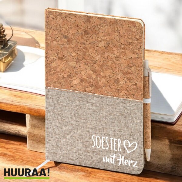 Soester mit Herz Notizbuch A5 80 Blatt inkl. Kugelschreiber