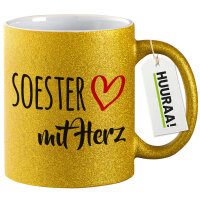 Soester mit Herz Glitzertasse 330ml