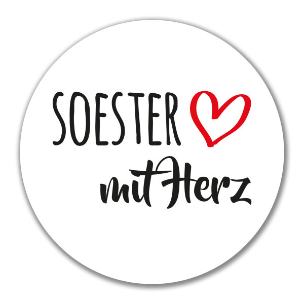 Soester mit Herz Aufkleber 10cm Sticker