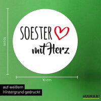 Soester mit Herz Aufkleber 10cm Sticker