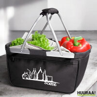 Soest Skyline Einkaufskorb faltbar 20 Liter Tragekorb Black