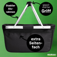 Soest Skyline Einkaufskorb faltbar 20 Liter Tragekorb Black