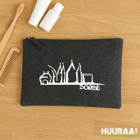 Soest Skyline Kulturbeutel 1 Liter Filz Charcoal...