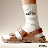 Soest Skyline Unisex Socken 37/46 White Motiv Tennissocken