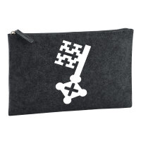 Soester Schlüssel Kulturbeutel 1 Liter Filz Charcoal...