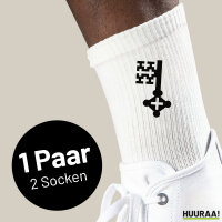 Soester Schlüssel Unisex Socken 37/46 White Motiv...