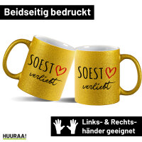 Soest verliebt Glitzertasse 330ml