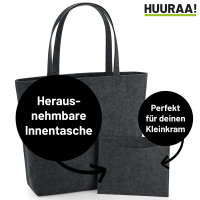 Schützenkind Vintage Filzshopper 22 Liter Charcoal Melange
