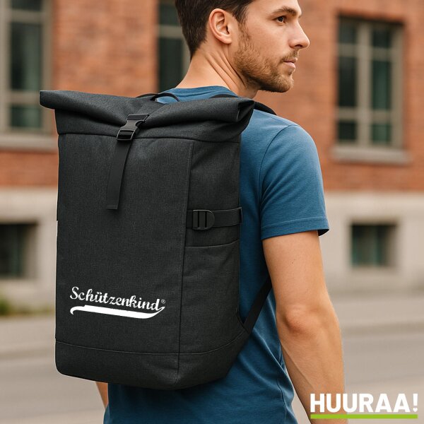 Schützenkind Vintage Kurierrucksack 30-44 Liter Black Melange