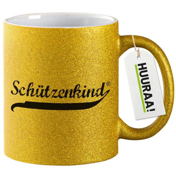 Schützenkind Vintage Glitzertasse 330ml