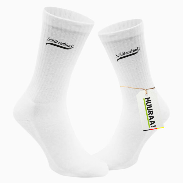 Schützenkind Vintage Unisex Socken 37/46 White Motiv Tennissocken