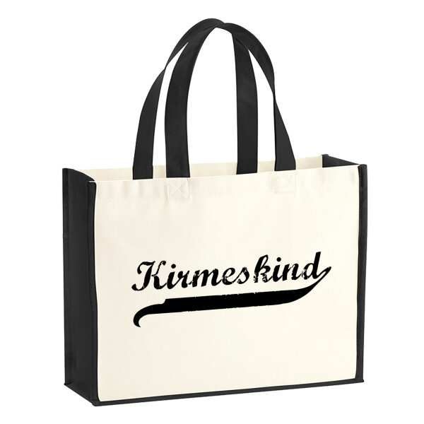 Kirmeskind Vintage Jutetasche 21 Liter Black
