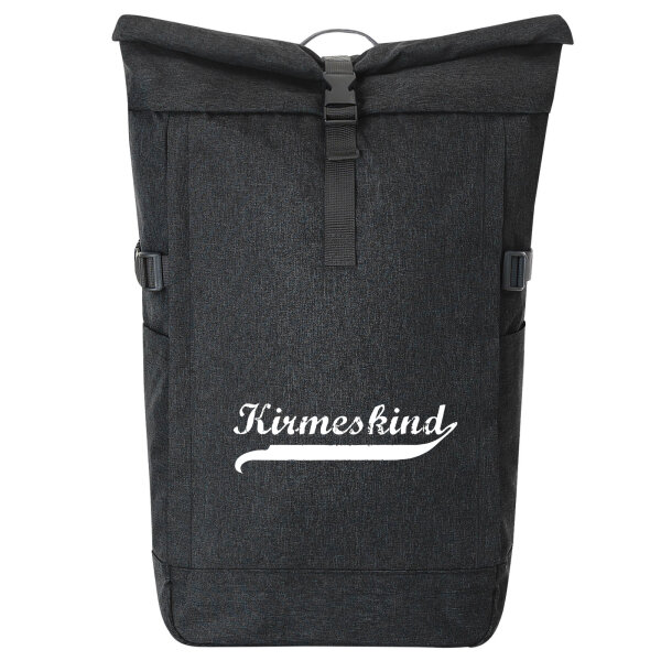 Kirmeskind Vintage Kurierrucksack 30-44 Liter Black Melange