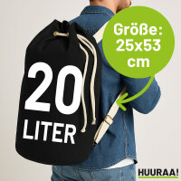 Kirmeskind Vintage Seesack 20 Liter Rucksack Black