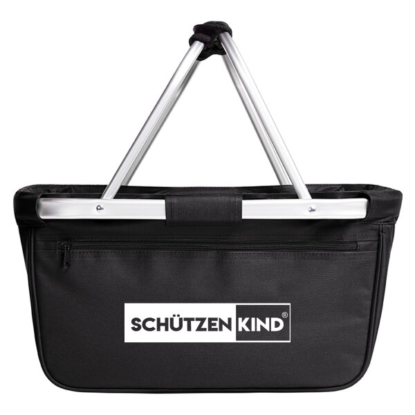Schützenkind Modern Einkaufskorb faltbar 20 Liter Tragekorb Black